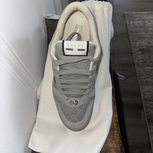 GUCCI Screener Sneakers Grey Size 9 - Picture 3 of 10